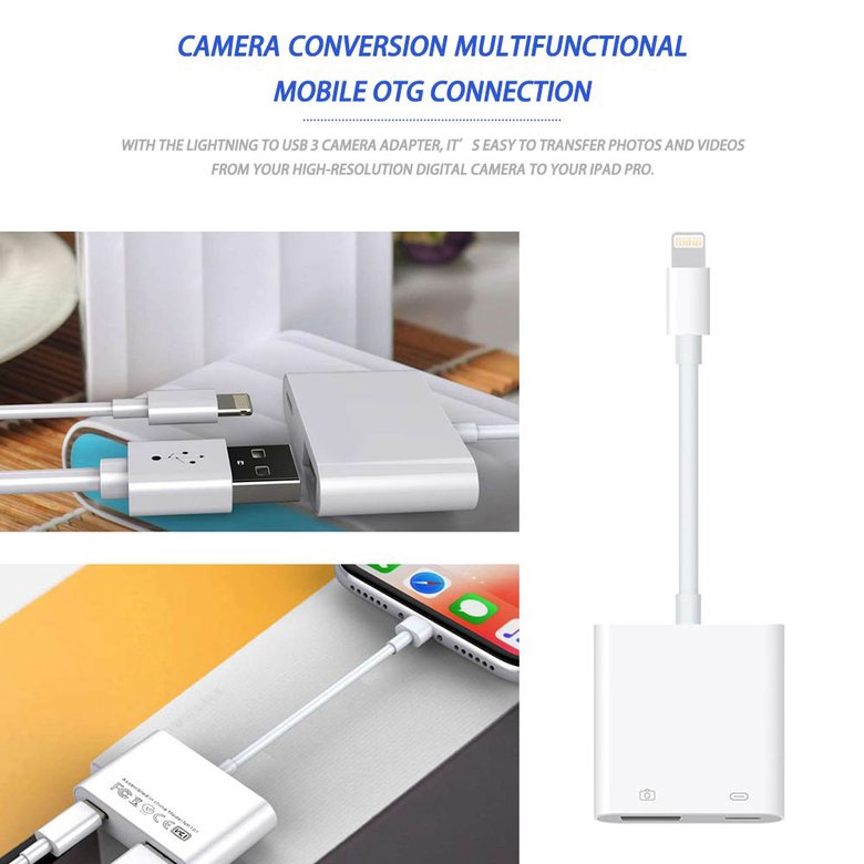 Dây cáp camera chuyển đổi PK Lightning qua USB 3.0