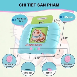 Máy đọc thẻ tiếng anh song ngữ cho bé PAPAZUM D4.011.HO