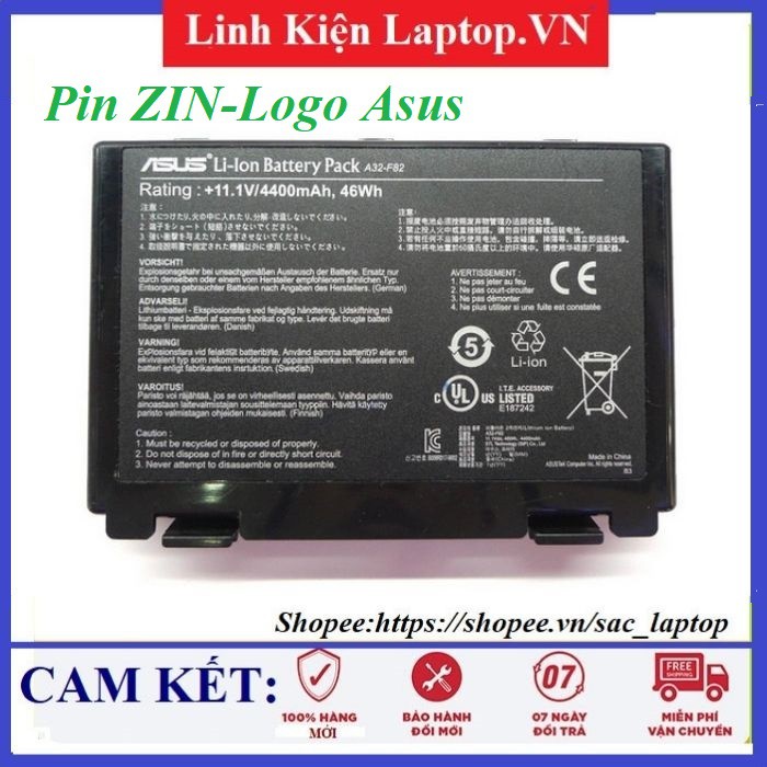 Pin Laptop ASUS K40  - A32-F82, A32-F52, F82 F83 K40 F52 K50 K51 K60 X70 X87 X87Q X8A X8AIE X8AIJ PRO8