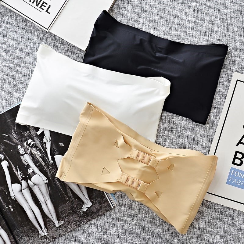 Áo Lót Không Dây - Bra không dây su đúc cài sau mát lịm - Áo Bra Đúc Su Trơn Không Dây 269