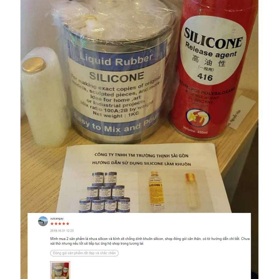 Nhựa Silicon Trắng Dùng Làm Khuôn 1kg loại mau khô