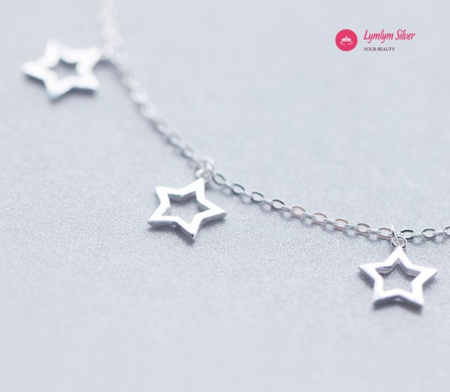 Lắc chân hình sao mix bóng xinh xắn Lymlym Silver bạc 925 cao cấp | BigBuy360 - bigbuy360.vn