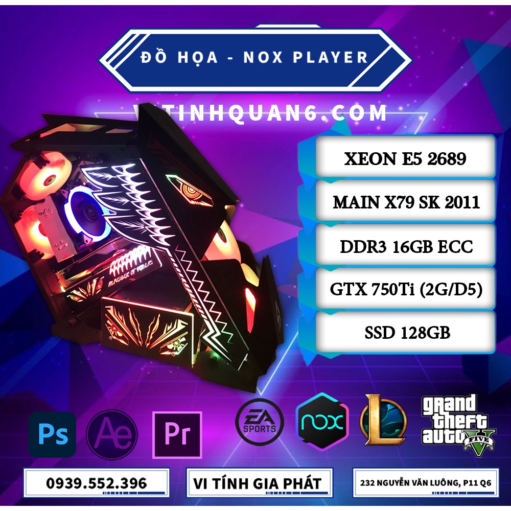 Máy bộ PC Xeon E5 2689 Chiến Game, Đồ Hoạ, Cày nhiều NoxPlayer | BigBuy360 - bigbuy360.vn