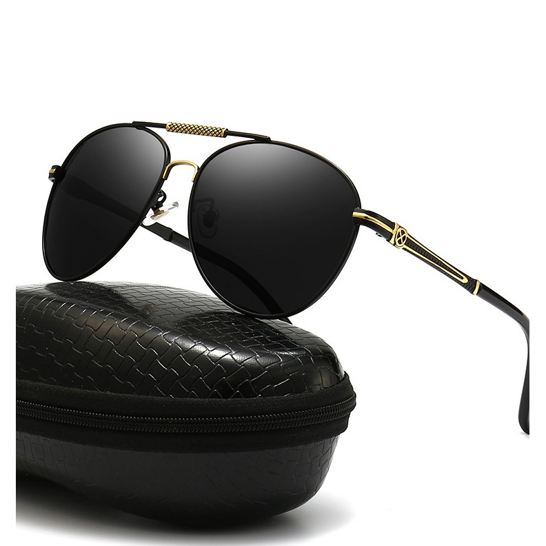 Kính mát nam M0170 phân cực chống tia UV kính râm phi công thời trang lái xe gọng hợp kim thép