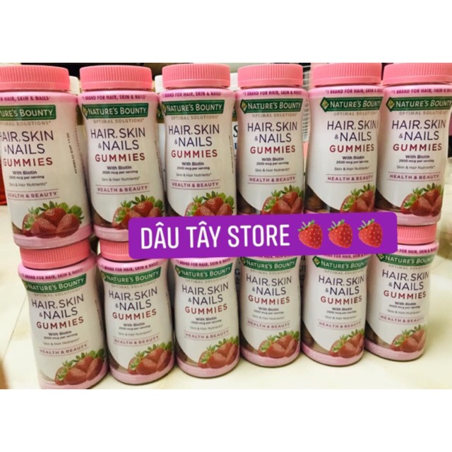 [HÀNG SẴN] Kẹo giúp đẹp da, mọc tóc, chắc móng Nature's Bounty Hair, Skin & Nails Gummies with Biotin | BigBuy360 - bigbuy360.vn