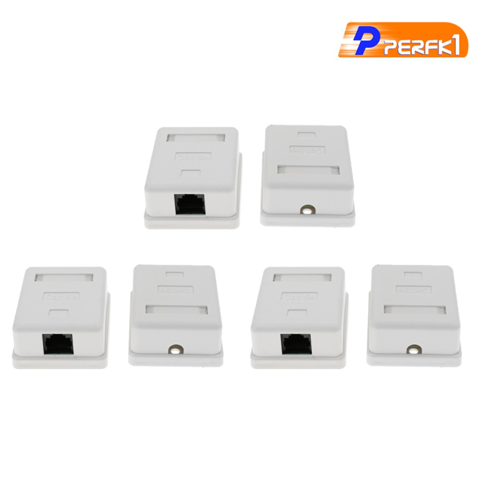 Set 6 hộp nối dây cáp mạng gắn tường 1 cổng Cat5e