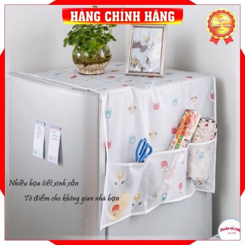 Tấm Phủ Tủ Lạnh/ Che Tủ Lạnh Chống Thấm Nước, Đựng Đồ Tiện Dụng