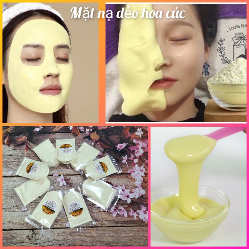 100g mặt nạ dẻo hoa cúc handmade trắng da mờ nám
