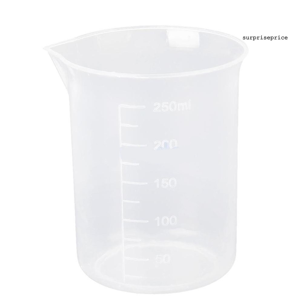 Ca Đong Bằng Nhựa Trong Suốt Dung Tích 250ml Chuyên Dụng