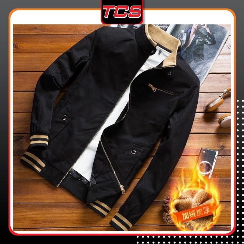 Áo khoác kaki nam cao cấp đẹp giá rẻ TCS khóa kéo ở ngực