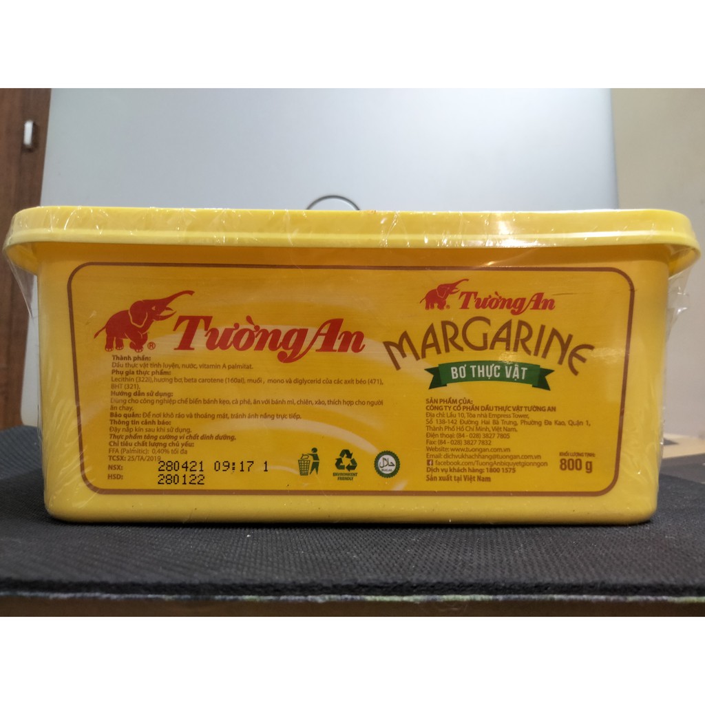 Bơ thực vật tường an margarine, hộp 800g - ảnh sản phẩm 2