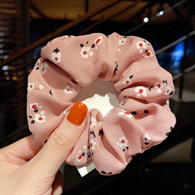 Scrunchies cột tóc, buộc tóc họa tiết hoa nhí dễ thương