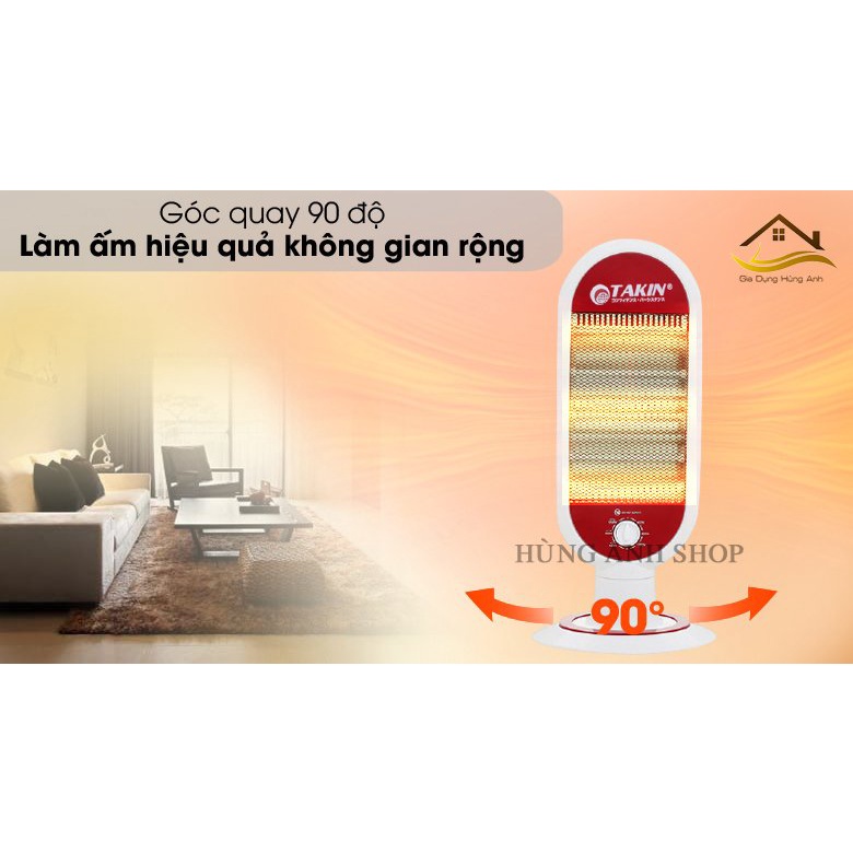 Máy sưởi ấm Hồng Ngoại Takin 3 Bóng, Thiết kế chắc chắn, Làm Nóng Nhanh, Tính Năng tự ngắt khi đổ, BH 12 Tháng