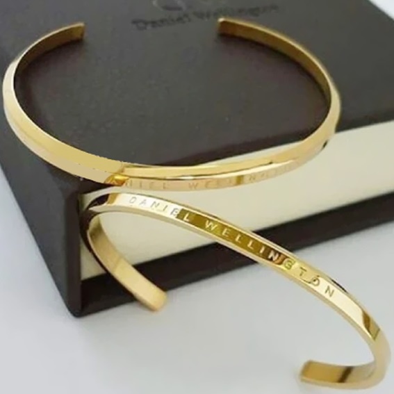 Vòng Tay Cuff Thép Không Gỉ Lắc Tay Đôi cao cấp Cuff DW Unisex Bản Đẹp Twenty Jewelry