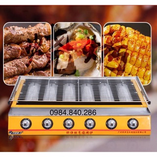 Bếp nướng thịt, BBQ 6 đầu đốt dùng gas - Bếp nướng ga 6 trụ ETON ET-K233
