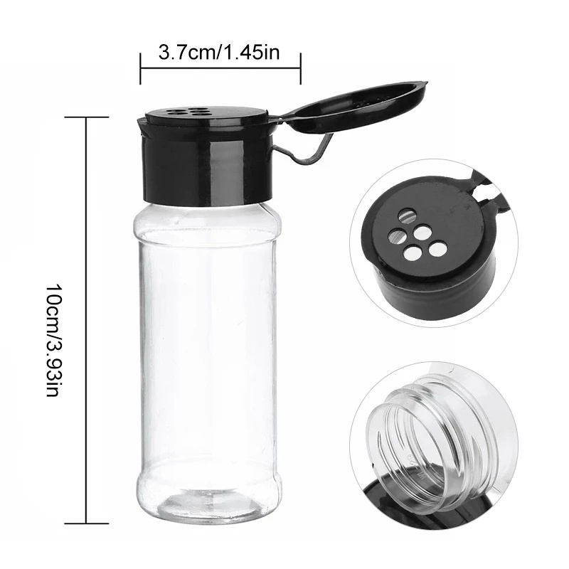 Hũ Nhựa Trong Suốt Đựng Gia Vị Mini 3.7*10cm