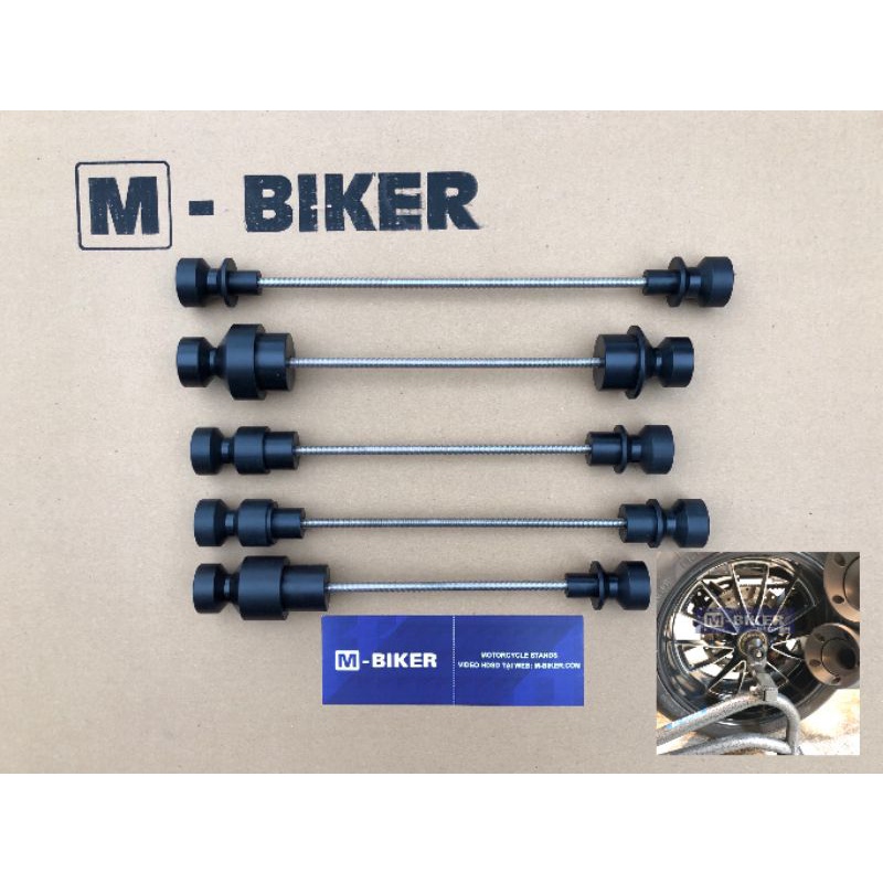 Trục nâng bánh sau xe moto kiêm chống đổ gắp sau