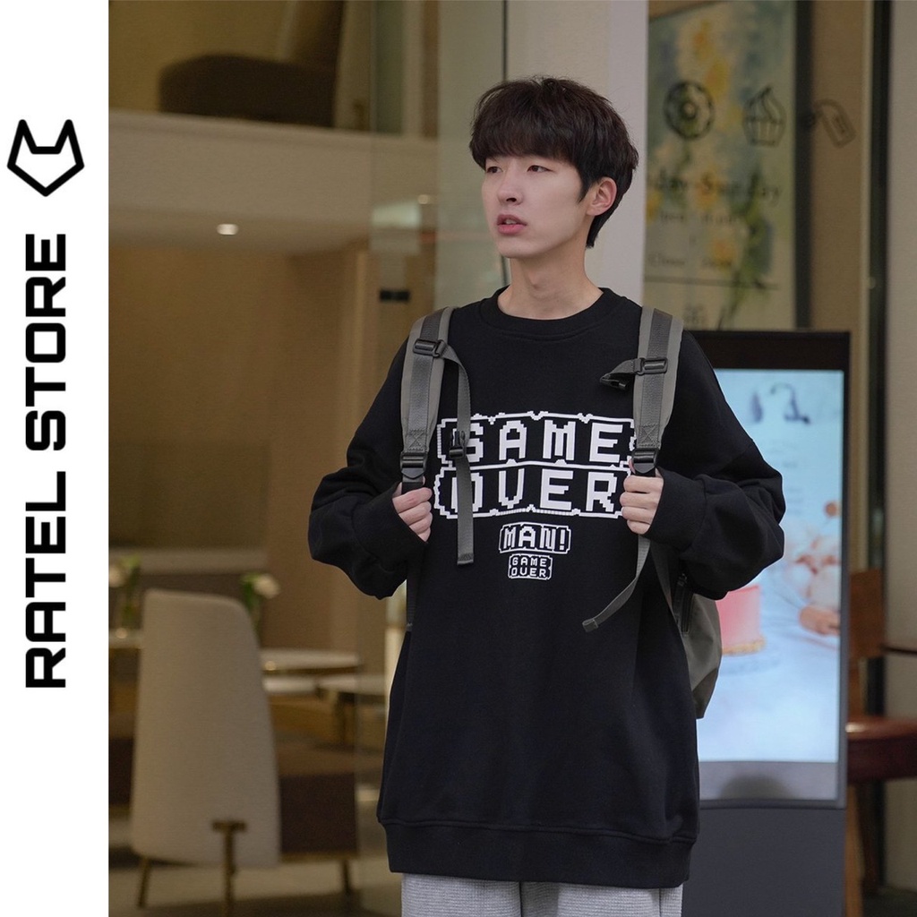 Áo Sweater Local Brand Nỉ Bông Nam Nữ Game Over Thu Đông Unisex Form Rộng