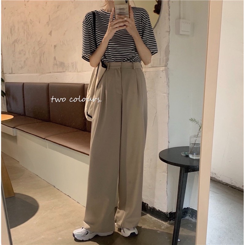 [Mã FATHANG5 giảm 10K đơn 50K] Quần ống rộng lưng cao dáng dài KH124, Quần suông culottes dài 100cm vải cao cấp cho nữ | BigBuy360 - bigbuy360.vn