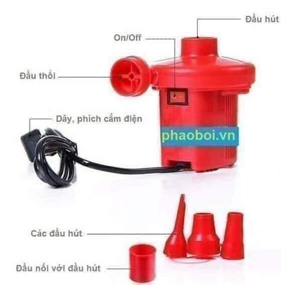 BƠM ĐIỆN MINI 2 Chiều Thổi Và Hút Phao Bơi, Bơm Ghế, Nhà Phao, Bóng