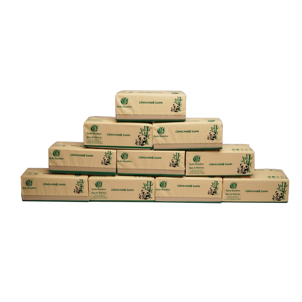 6 gói giấy rút gấu trúc BOBO BAMBOO 200 tờ