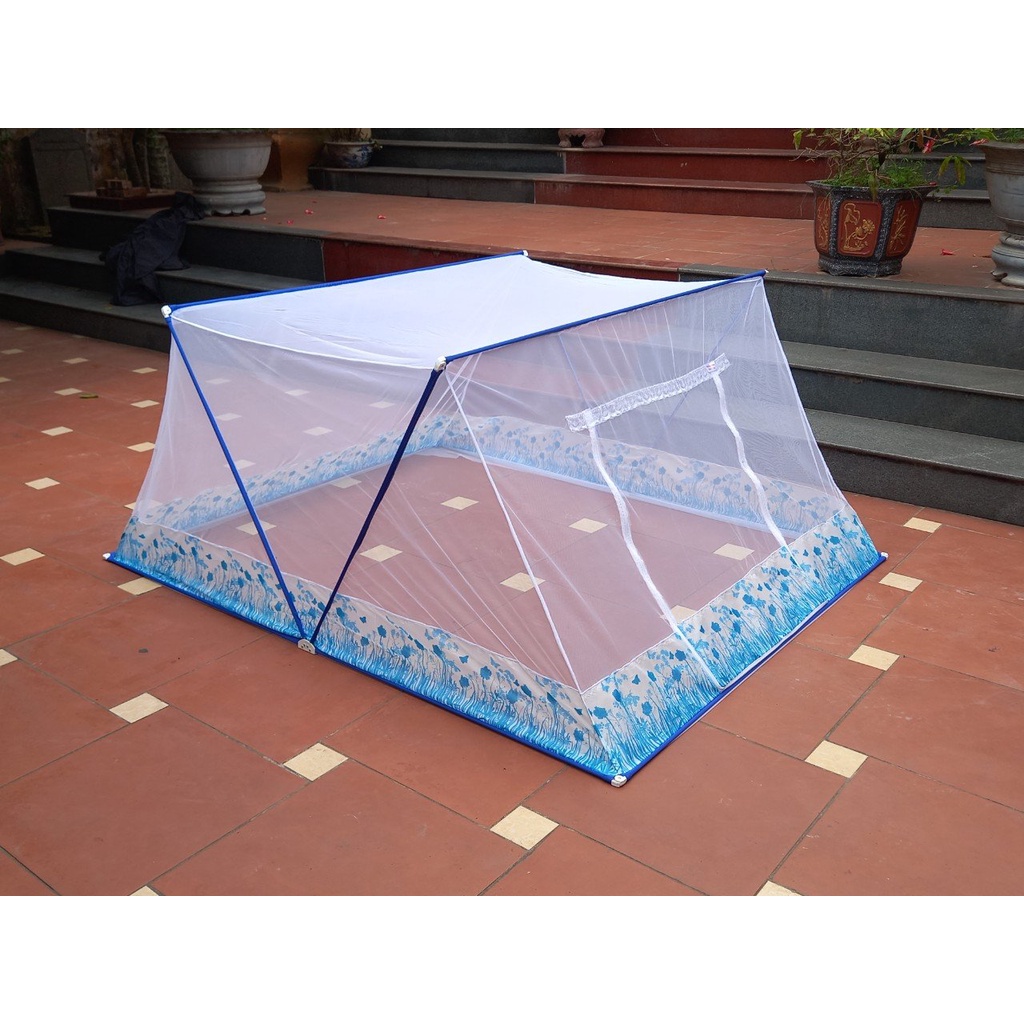 (HOT) Màn Mùng chụp gấp gọn thông minh khung INOX 304 có chân viền lụa 1m/1m2/1m4/1m6/1m8/2m