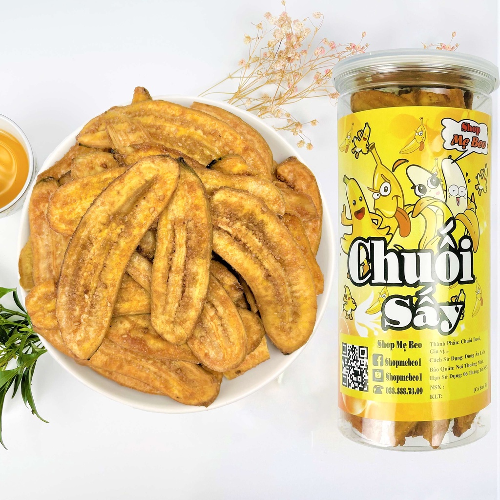 Chuối sấy mè gừng 300Gr cực ngon