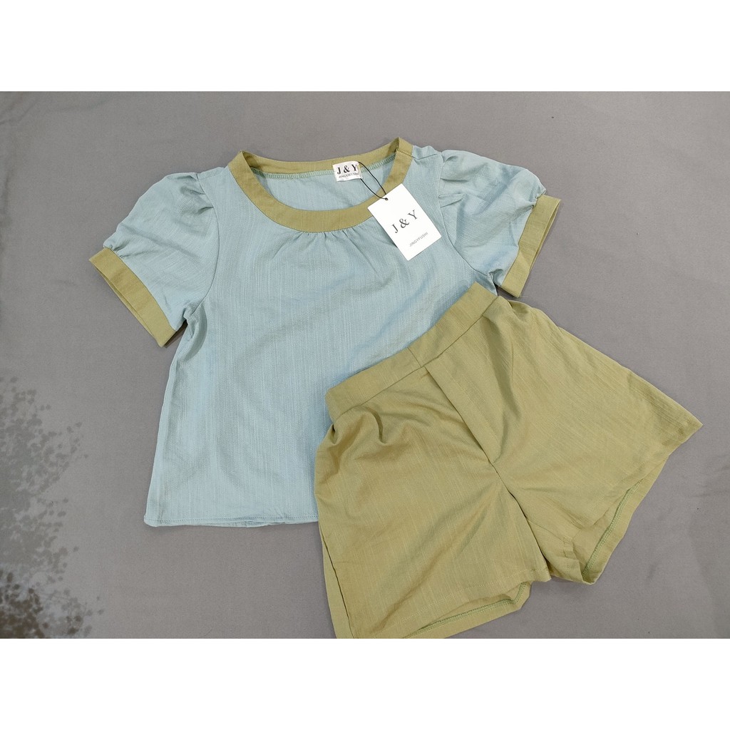 Bộ đũi, set đũi viền basic tay phồng cho nữ freesize nhẹ nhàng sang trọng b03