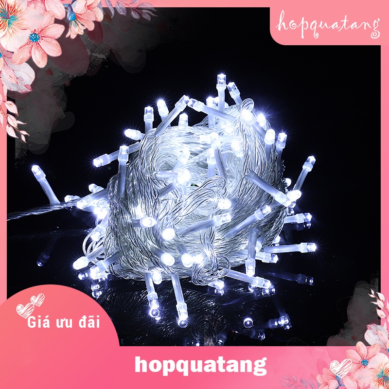 Dây đèn led trang trí fairylight đom đóm có sẵn pin 1m 2m
