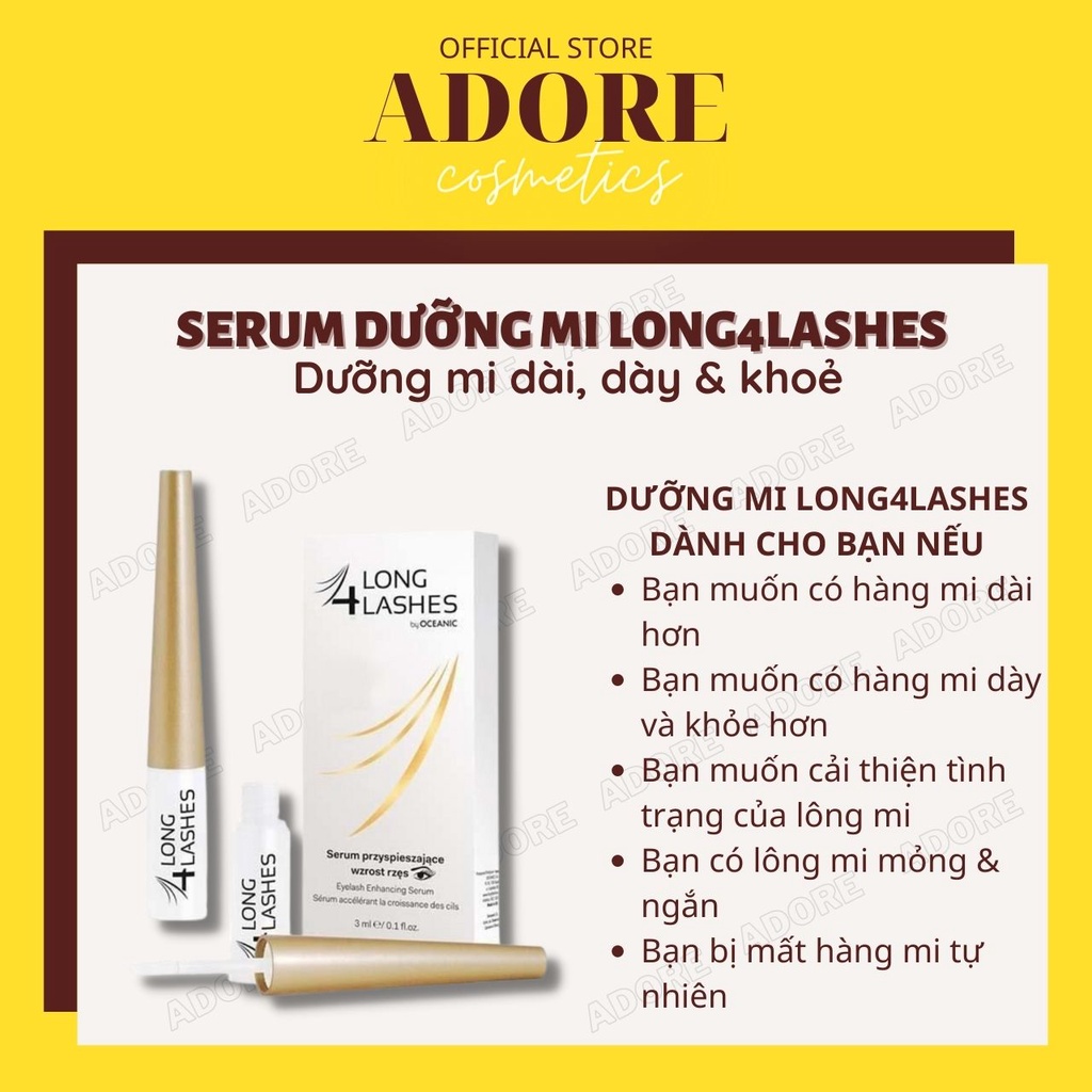 Dưỡng dài mi Long4 Lashes hiệu quả dưỡng mi khoẻ, dài &amp; dày hơn