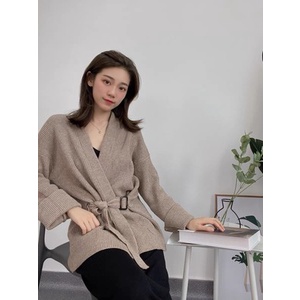 SET ÁO KHOÁC CARDIGAN LEN CÓ ĐAI+ VÁY LEN 2 DÂY  MÃ K99693