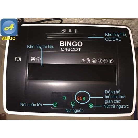 Máy hủy giấy Bingo C46CDT