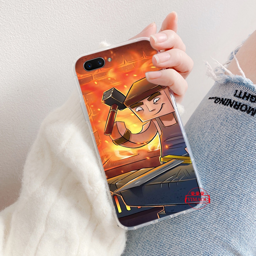 Ốp điện thoại TPU mềm họa tiết Creeper Minecraft dành cho OPPO A3S A5 A37 A39 A5S A7 A59 F1S F3 A1 F5 F7 F9 Pro 93C | BigBuy360 - bigbuy360.vn