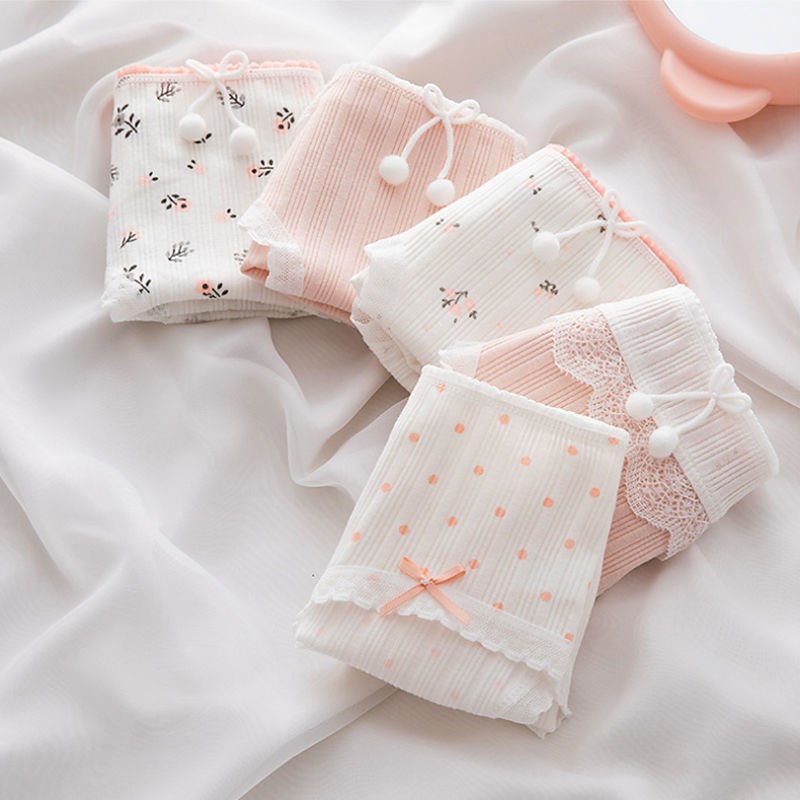 Set 5 quần lót nữ dễ thương hình Hoa cỏ NuciFera nhiều mẫu xinh