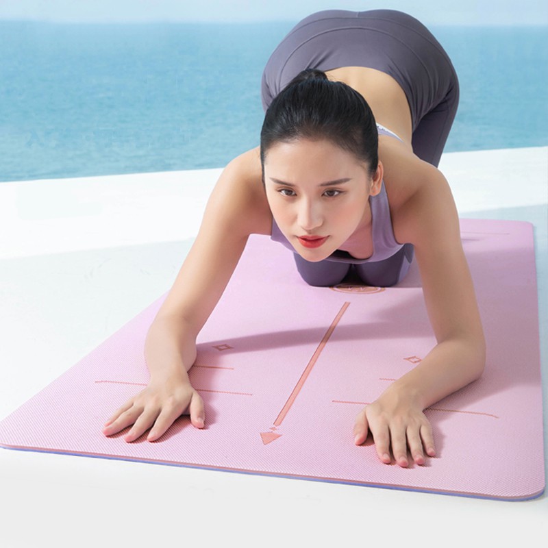 Thảm tập yoga chống trượt 6mm 8mm tpe 2 lớp cao su non cao cấp Heria Store