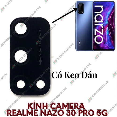 Kính camera realme narzo 30 pro 5g kèm keo dán