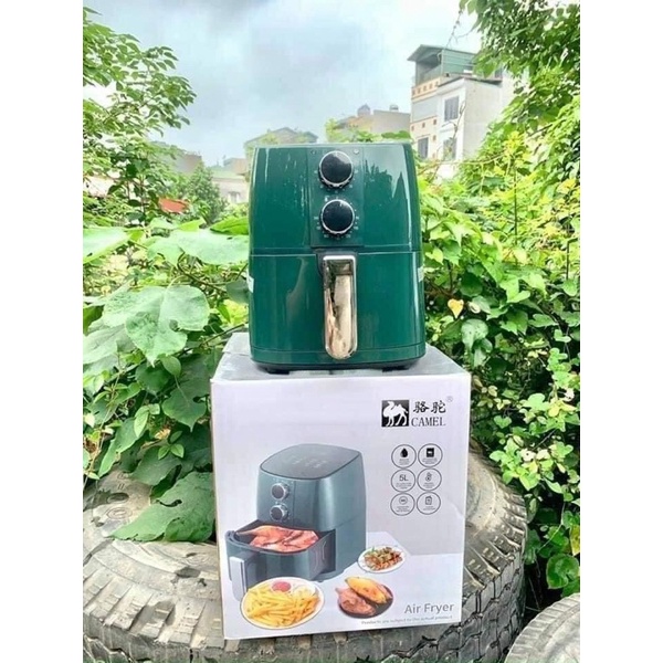 Nồi Chiên Không Dầu Carmel 6L 2 Màu Đen Rêu