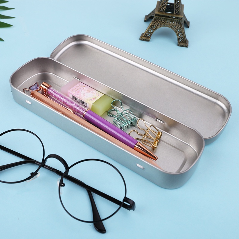 Hộp Đựng Bút Bằng Sắt Tiện Dụng Cho Học Sinh / Văn Phòng