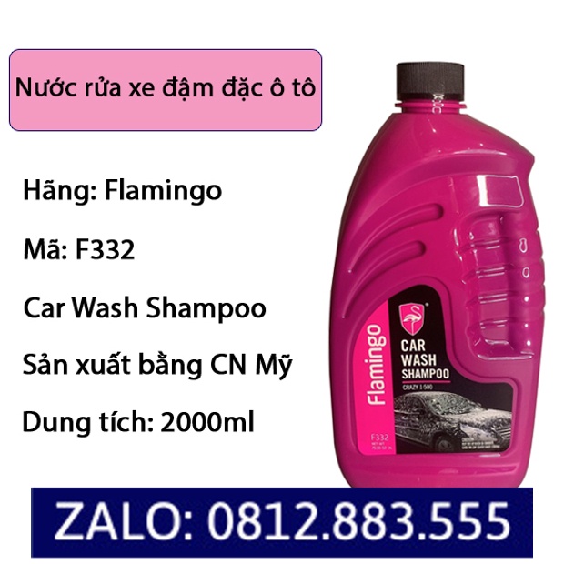 Nước rửa xe đậm đặc ô tô FLAMINGO F332 2000ml
