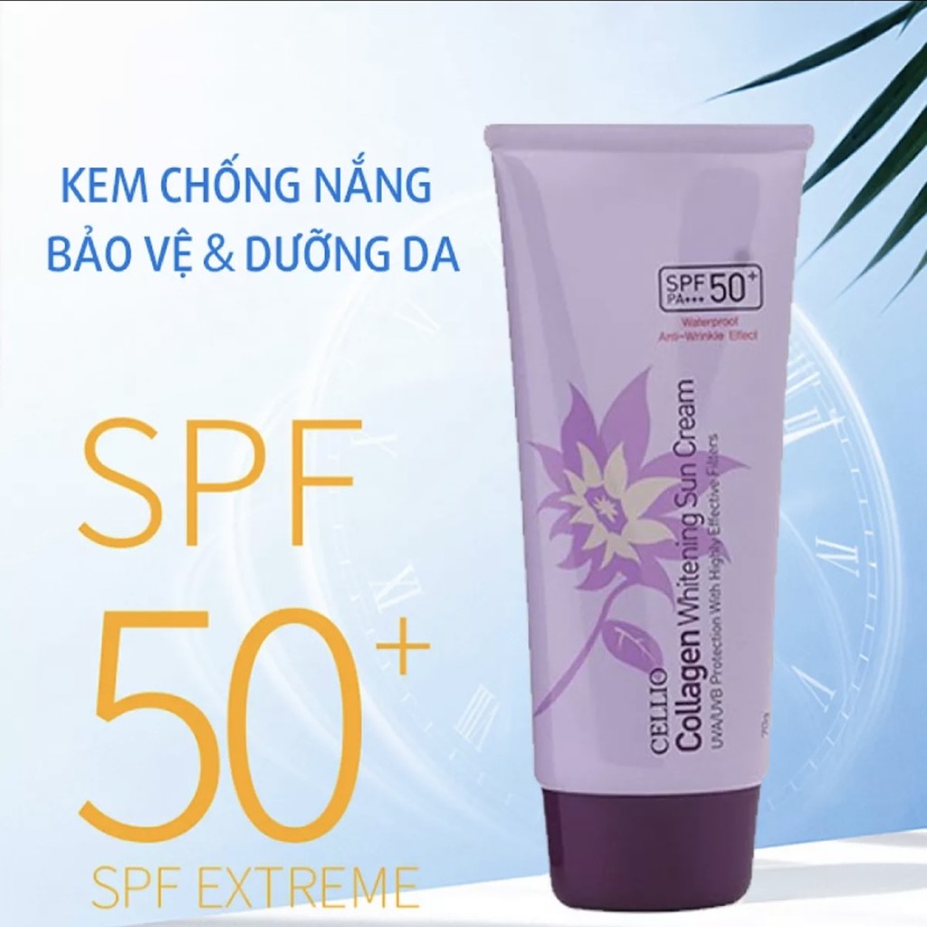 Kem chống nắng Cellio 70g Korea ( HÀNG CHÍNH HÃNG 100%)