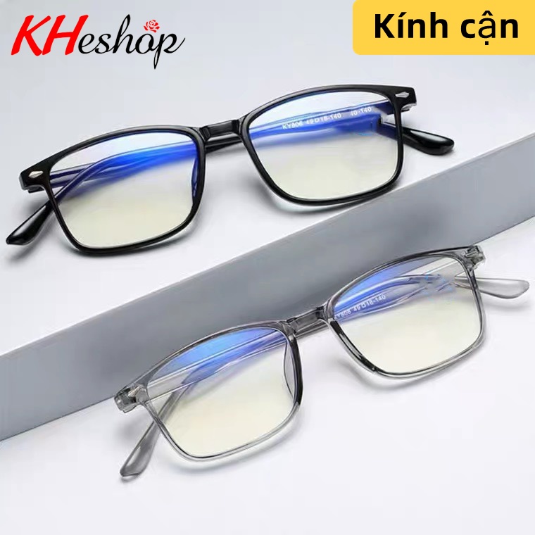 Kính Cận Thị đủ độ từ -0.0 - -6.00 tròng TR90 đập không méo bẻ không vỡ, chống bức xạ UV400 và ánh sáng xanh mã Y806.2