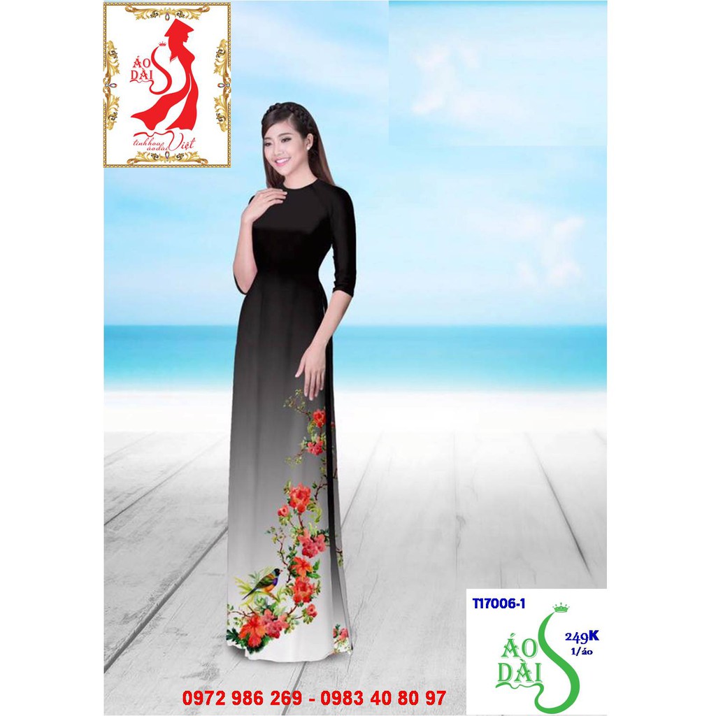 MẪU ÁO DÀI ĐẸP HOA THỤC QUỲ THỜI TRANG CỦA VẢI ÁO DÀI S