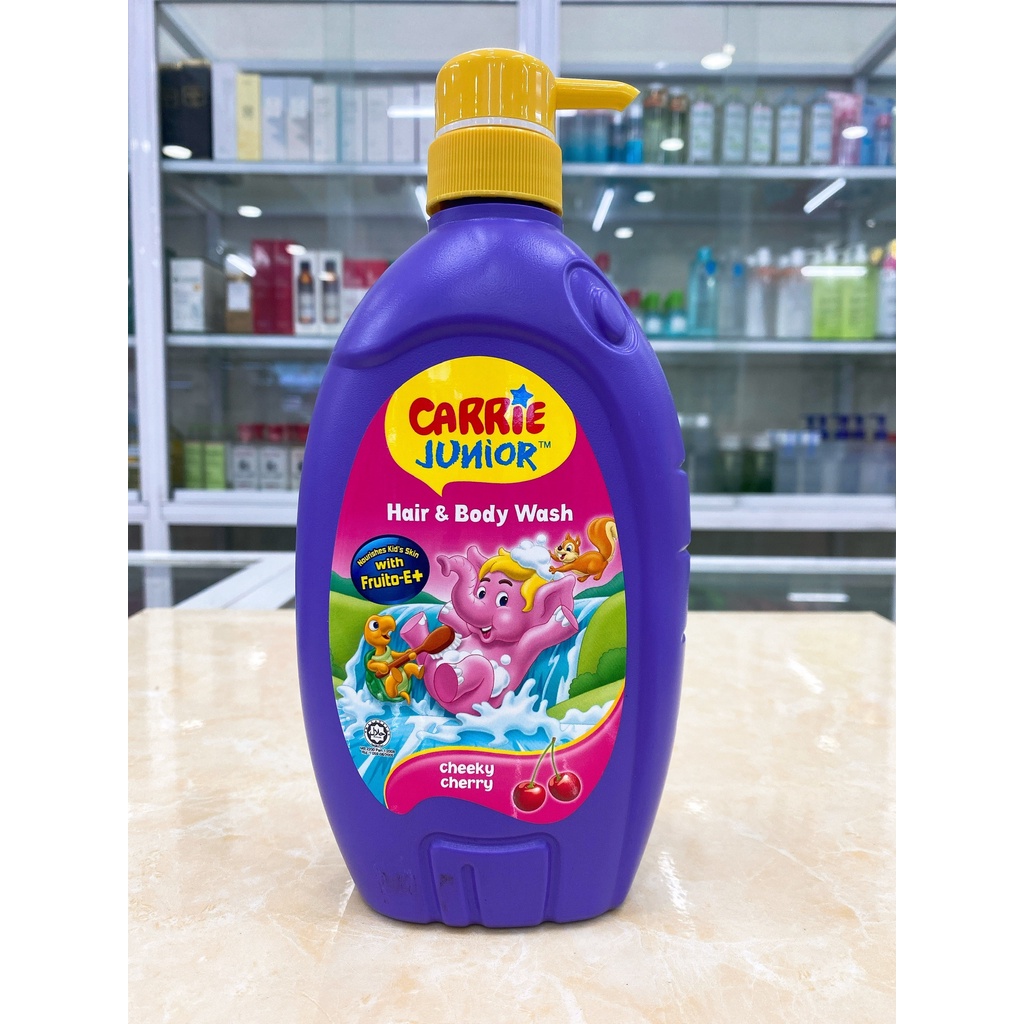 (700ml) Sữa Tắm Gội Toàn Thân Em Bé Tinh Chất Sữa Carrie Junior Chính Hãng Công Ty