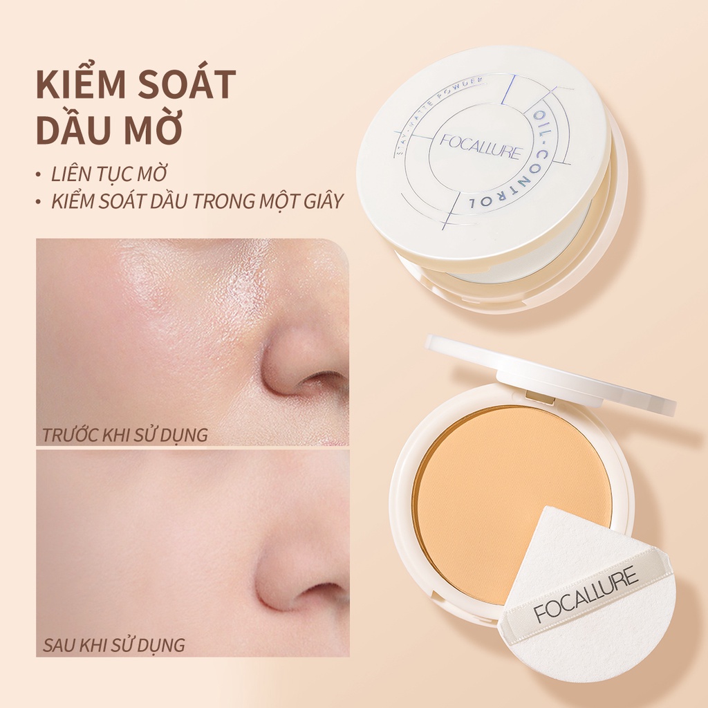 FOCALLURE Stay-Matte Powder Natural Oil-control Matte Long-lasting Waterproof Sweatproof Light-weight Anti-transfer 9g | BigBuy360 - bigbuy360.vn