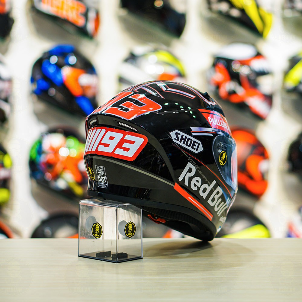 Tem Decal Shoei M93 Đỏ Dán Mọi Mũ Fullface