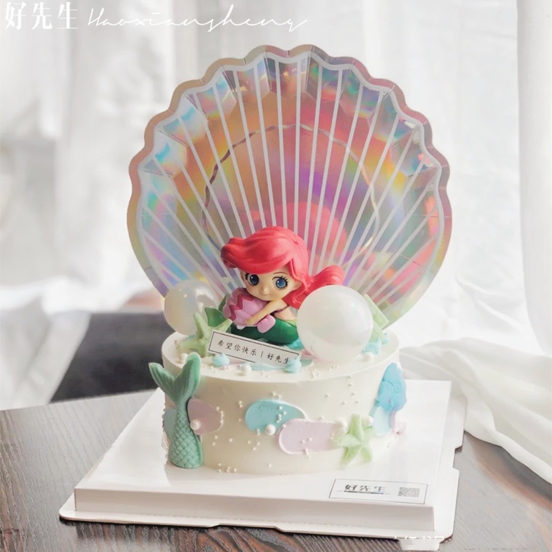 Trang trí nàng tiên cá chibi - Phụ kiện trang trí bánh sinh nhật