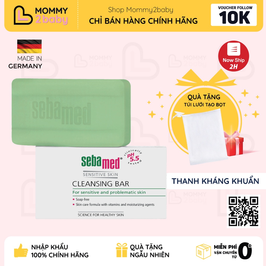 Thanh làm sạch kháng khuẩn Sebamed pH5.5 [Nhập Khẩu Chính Hãng]