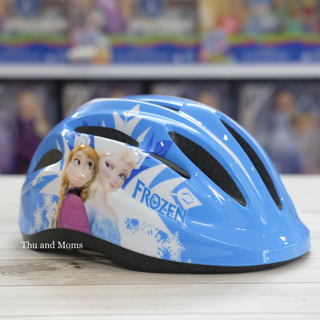 Mũ bảo hiểm Xe đạp Protec siêu nhẹ hình Frozen xanh dành cho trẻ em - mũ bảo hiểm cho bé