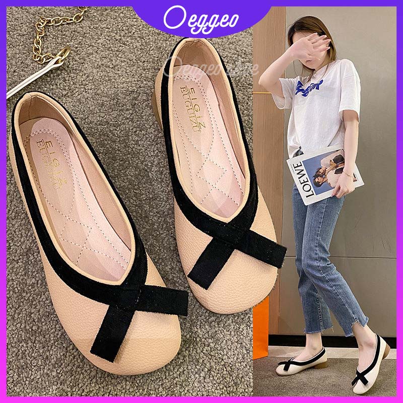 Oeteo Giày Cao Gót Mũi Tròn Thời Trang Nữ Tính