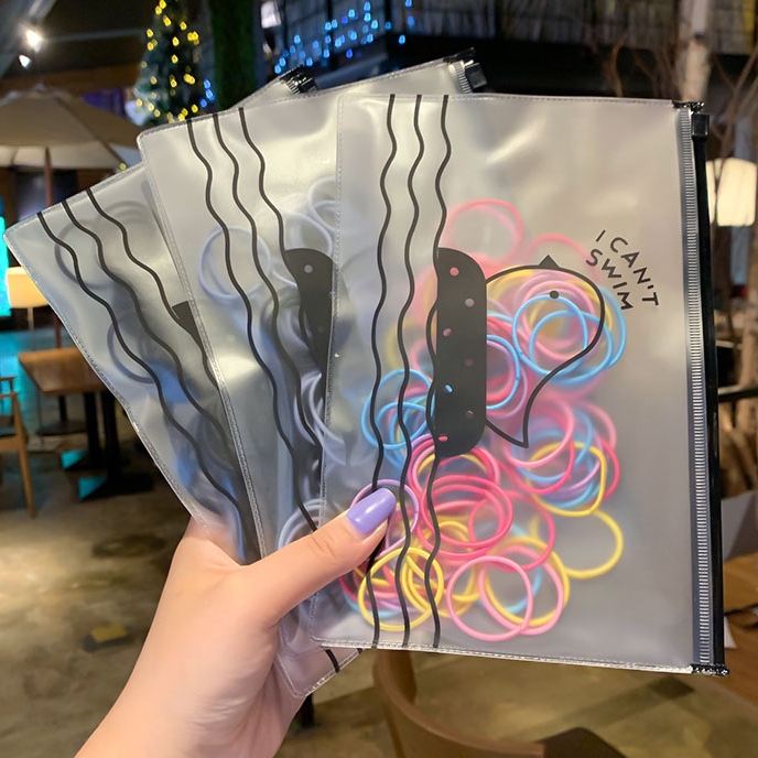 Set 100 dây cột tóc co giãn nhiều màu phong cách thời trang cho nữ